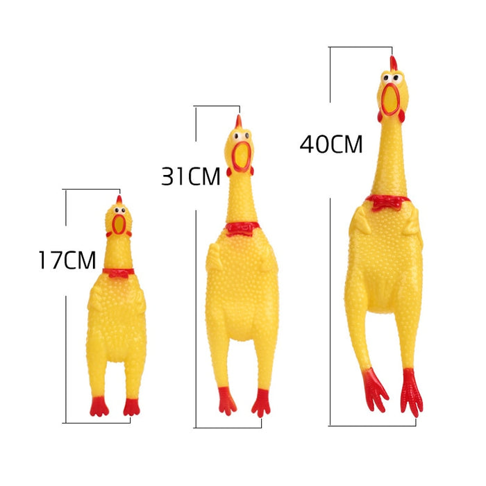 Screaming Rubber Chicken Pet Squeak Toy