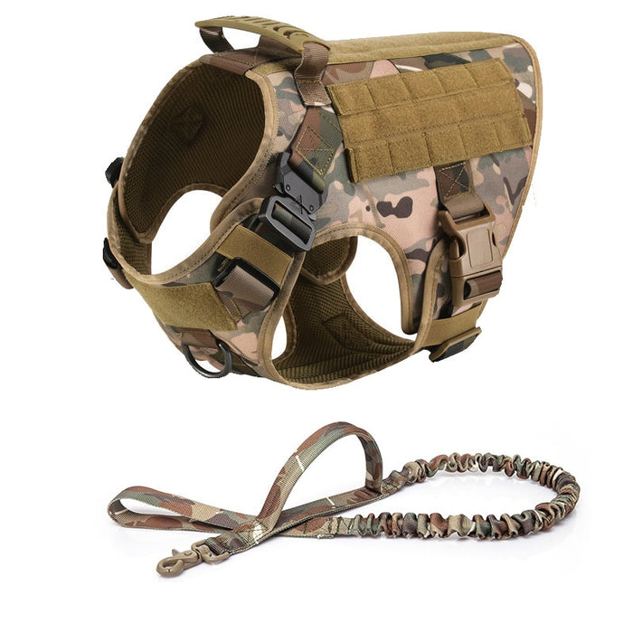 Elite Tactical Dog Harness & Leash Set