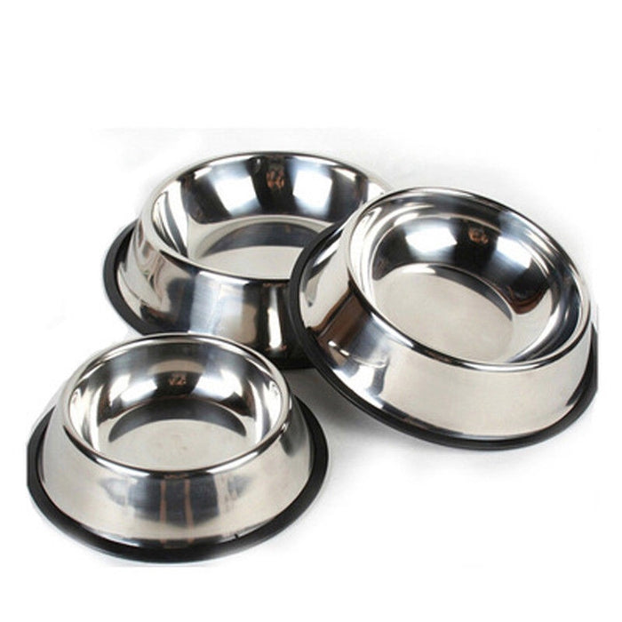 Non-Slip Bite-Resistant Stainless Steel Pet Food Bowl