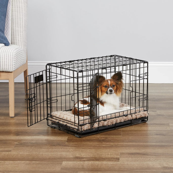 Double Door Folding Metal Dog Crate Cage