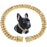 Luxury Diamond Cuban Dog Chain with Designer Secure Buckl