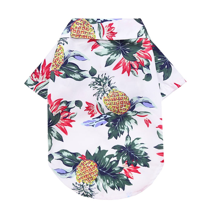 Tropical Floral Print Pet Shirt